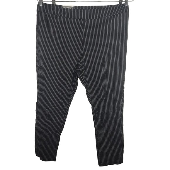 Who What Wear Pants - Who What Wear Cropped High Rise Stretch Pants Women Size 26W Black White Stripe